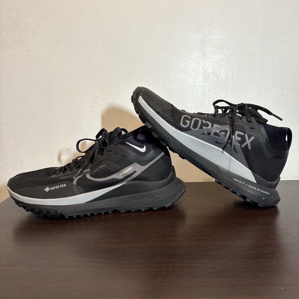 Nike Pegasus Trail 4 GORE-TEX Black Grey Waterproof Running Shoes Women's US 9